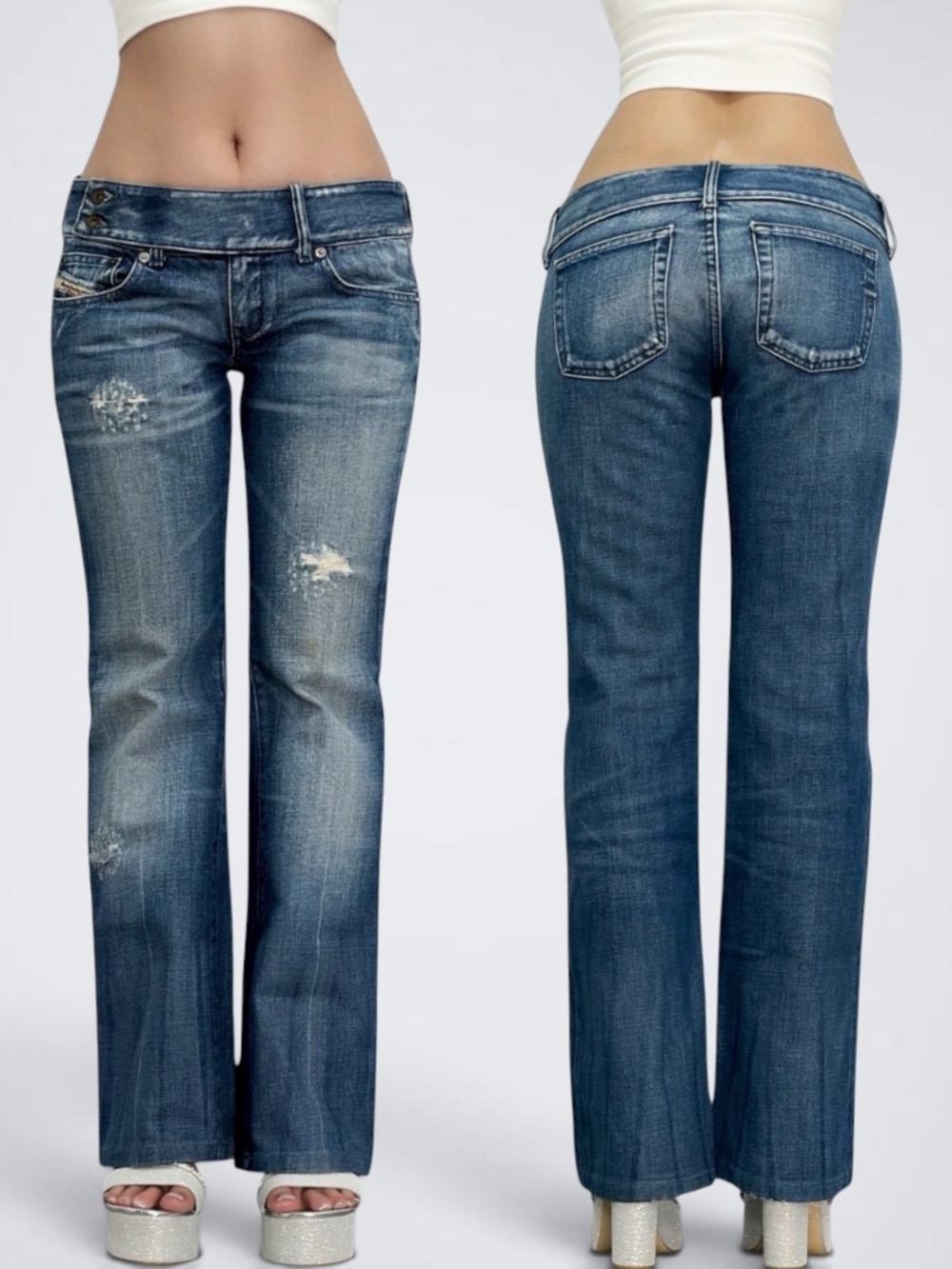 Vintage Y2K Diesel Low Rise Bootcut Jeans